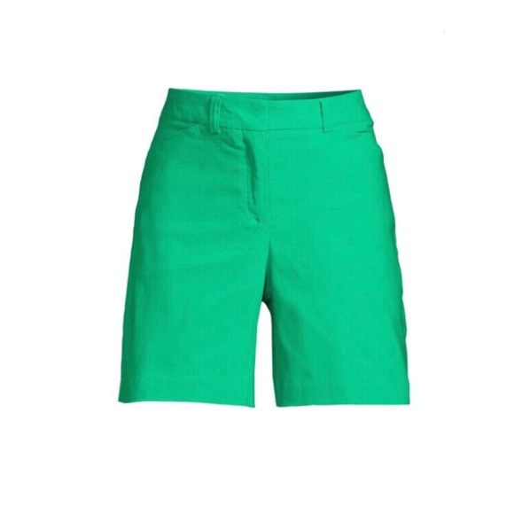 Nanette Nanette Lepore  Flat-Front Rayon Blend Shorts Green Lantern XS - Picture 3 of 4